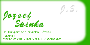 jozsef spinka business card